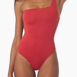 WeWoreWhat Scarlet One-Shoulder Swimsuit Size L